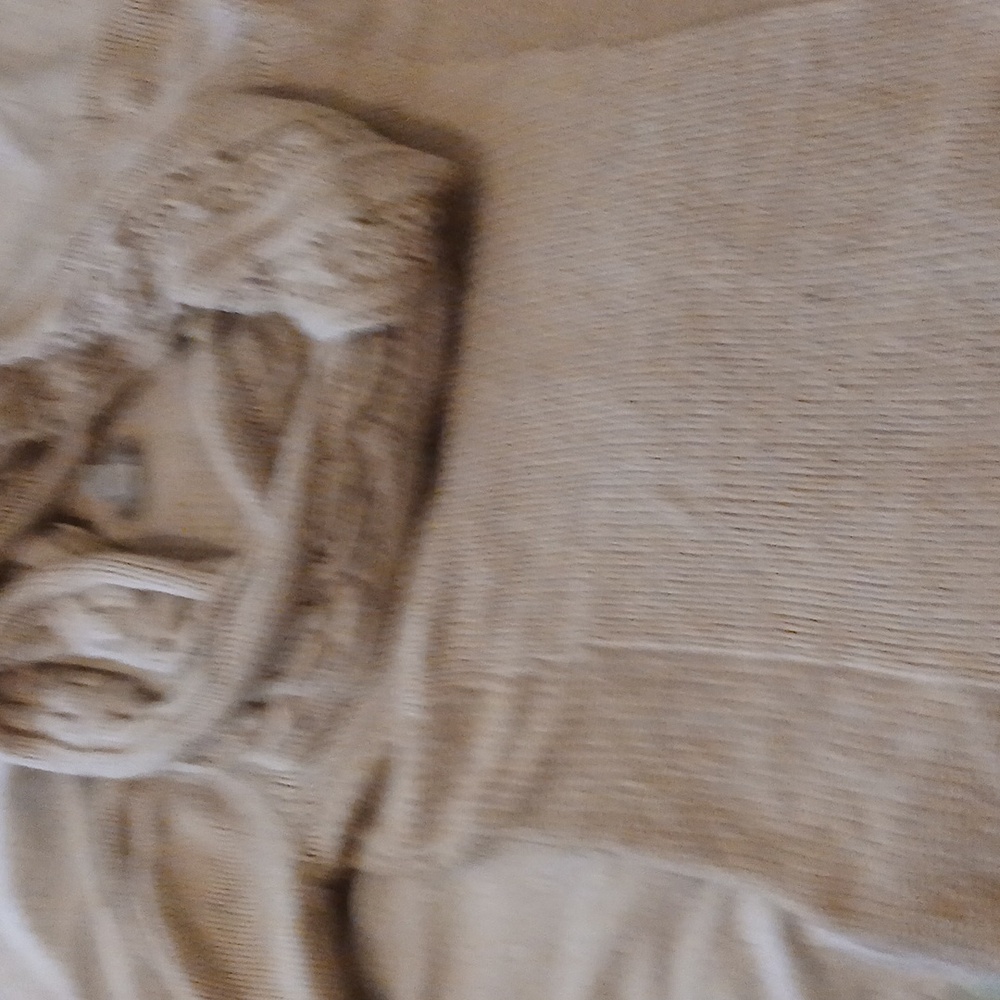 Womens sweater size m cream color express  brand  cowl.  Neck
